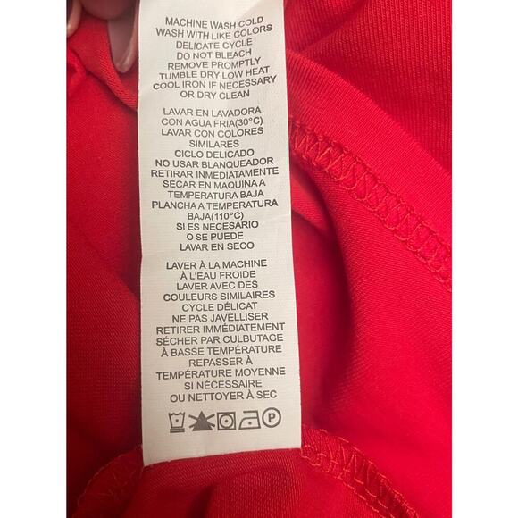 New KENSIE Skirt Womens Large Mini Red Ruffle Cotton Stretch Valentine NWT - Picture 8 of 8